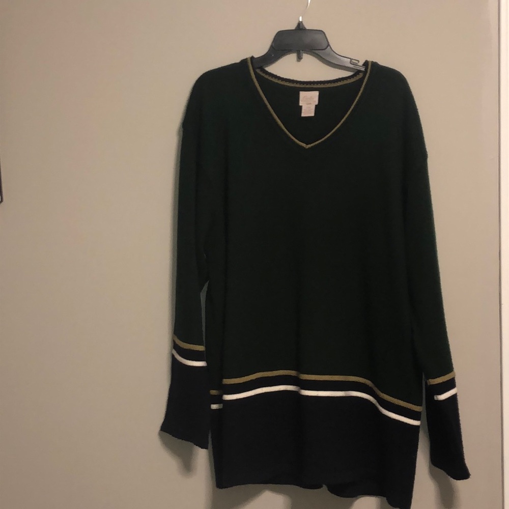 Green and Blue Long Sweater